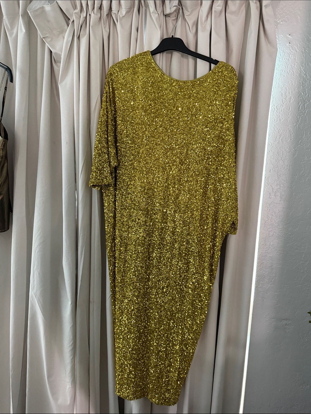 ASOS Sleeveless Slip Dress in Olive Green